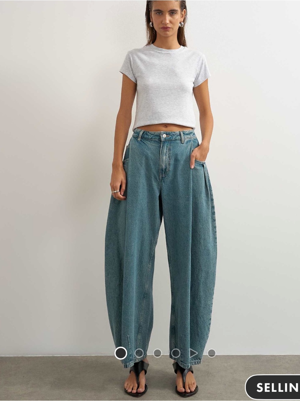 Topshop Cocoon Barrel Mid Rise Jeans
